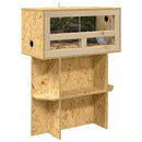 Terrariumbase med hylde Brun 60 x 30 x 50 cm OSB