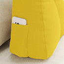 Rygpude Lys Gul 60 x 24 x 50 cm Stof