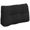 Rygpude Sort 80 x 24 x 50 cm Stof