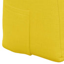 Rygpude Lys Gul 100 x 24 x 50 cm Stof