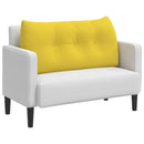 Rygpude Lys Gul 100 x 24 x 50 cm Stof