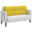 Rygpude Lys Gul 120 x 24 x 50 cm Stof