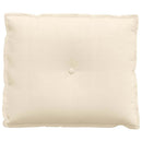 Rygpude Creme 60 x 50 cm Velourstof