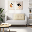 Rygpude Creme 80 x 19 x 50 cm Stof
