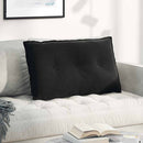Rygpude Sort 80 x 50 cm Velourstof