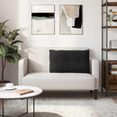 Rygpude Sort 80 x 50 cm Velourstof