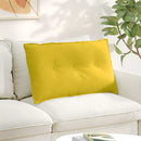 Rygpude Gul 80 x 50 cm Velourstof