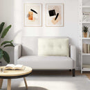 Rygpude Creme 80 x 50 cm Velourstof
