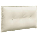 Rygpude Creme 80 x 50 cm Velourstof