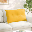 Rygpude Lys Gul 80 x 50 cm Velourstof