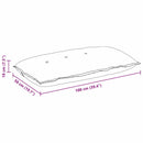Rygpude Creme 100 x 50 cm Velourstof