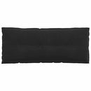 Rygpude Sort 120 x 50 cm Velourstof