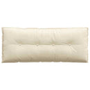 Rygpude Creme 120 x 50 cm Velourstof