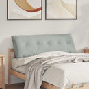 Rygpude Lysegrå 140 x 50 cm Velourstof