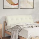 Rygpude Creme 140 x 50 cm Velourstof