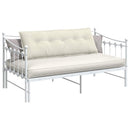 Rygpude Creme 140 x 50 cm Velourstof