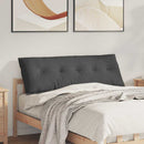 Rygpude Mørkegrå 140 x 50 cm Velourstof