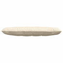 Rygpude Creme 140 x 50 cm Velourstof
