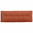 Rygpude Rød orange 140 x 50 cm Velourstof