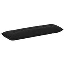 Rygpude Sort 160 x 50 cm Velourstof