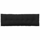 Rygpude Sort 160 x 50 cm Velourstof