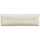 Rygpude Creme 160 x 50 cm Velourstof