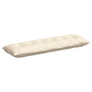 Rygpude Creme 160 x 50 cm Velourstof