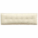 Rygpude Creme 160 x 50 cm Velourstof