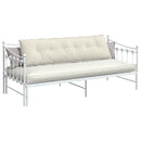 Rygpude Creme 180 x 50 cm Velourstof