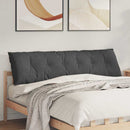 Rygpude Mørkegrå 180 x 50 cm Velourstof