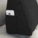 Rygpude Sort 45 x 20 x 35 cm Stof