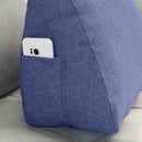 Rygpude Jeans blå 45 x 20 x 35 cm Stof