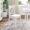 Sædepuder 4 pcs Hvid 40 x 40 x 3 cm Stof
