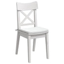 Sædepuder 4 pcs Hvid 40 x 40 x 3 cm Stof