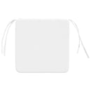 Sædepuder 4 pcs Hvid 40 x 40 x 3 cm Stof