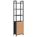 Bogskab Sort eg 40 x 24 x 161 cm Konstrueret træ