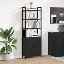 Bogskab Sort eg 60 x 24 x 161 cm Konstrueret træ