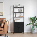Bogskab Sort eg 60 x 24 x 161 cm Konstrueret træ