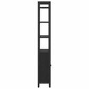 Bogskab Sort eg 60 x 24 x 161 cm Konstrueret træ