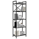 Bogreol Sort eg 56 x 34 x 171 cm Konstrueret træ