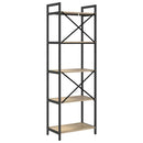 Bogreol Sonoma eg 56 x 34 x 171 cm Konstrueret træ