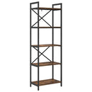 Bogreol Røget eg 56 x 34 x 171 cm Konstrueret træ