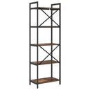 Bogreol Røget eg 56 x 34 x 171 cm Konstrueret træ