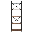Bogreol Røget eg 56 x 34 x 171 cm Konstrueret træ