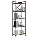 Bogreol Røget eg 56 x 34 x 171 cm Konstrueret træ