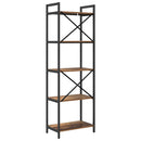 Bogreol Gammelt træ 56 x 34 x 171 cm Konstrueret træ