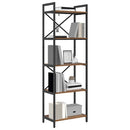 Bogreol Gammelt træ 56 x 34 x 171 cm Konstrueret træ