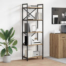 Bogreol 5 niveauer 56 x 34 x 171 cm Konstrueret træ