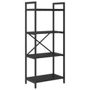 Bogreol Sort eg 56 x 34 x 133,5 cm Konstrueret træ