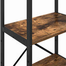 Bogreol Røget eg 56 x 34 x 133,5 cm Konstrueret træ